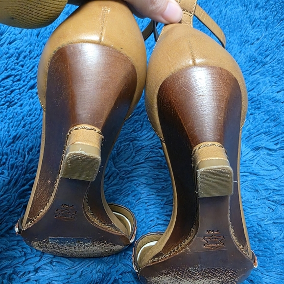 Tory Burch Womens Open Toe Wedge Sandals Size 7 - Picture 10 of 11